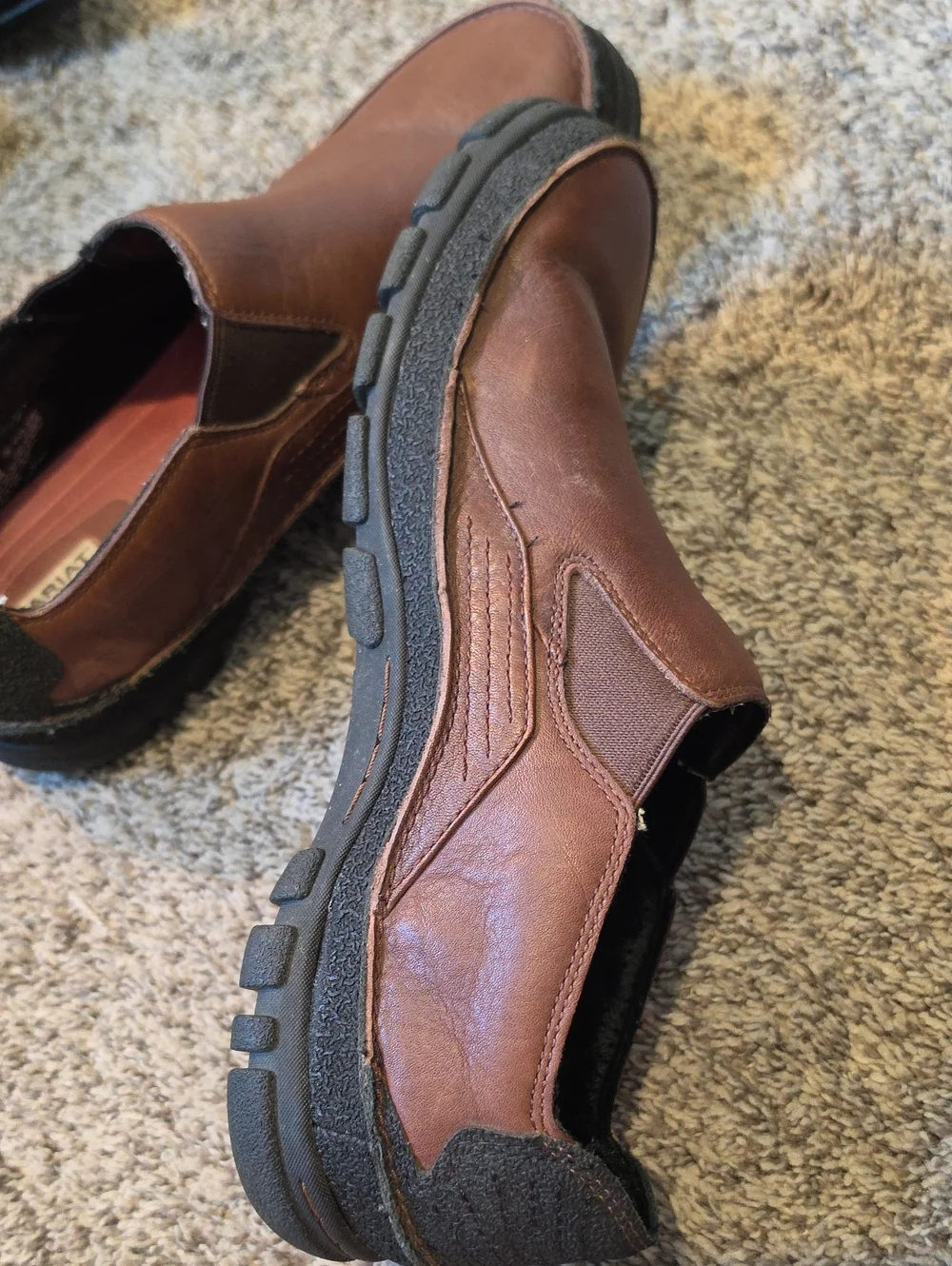 AWESOME ARIAT ATS NON SLIP BROWN LEATHER LOAFERS/SNEAKERS